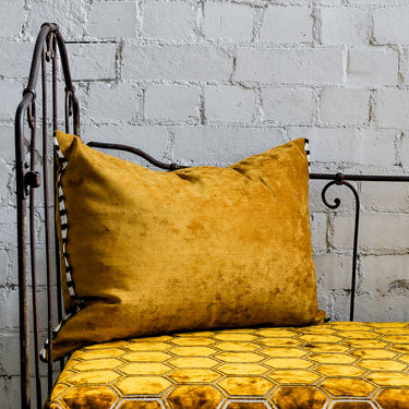 Designers Guild Tarazona Ochre Velvet Cushion