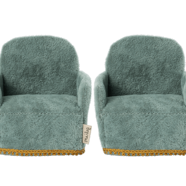 Maileg Armchairs | Celadon Velvet