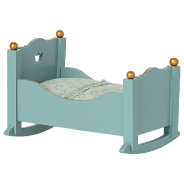 Maileg Wooden Cradle | Blue