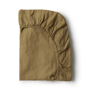 Minimrkt Linen Fitted Sheet | Moss