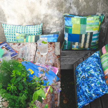Designers Guild Outdoor Cushion | Achara Cobalt