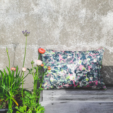 Designers Guild Outdoor Lumbar Cushion | Savine/Odisha Fuchsia