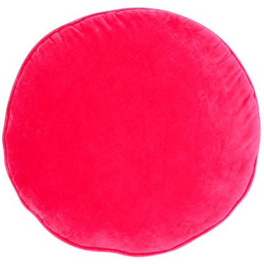 Castle Penny Round Cushion | Pink Velvet