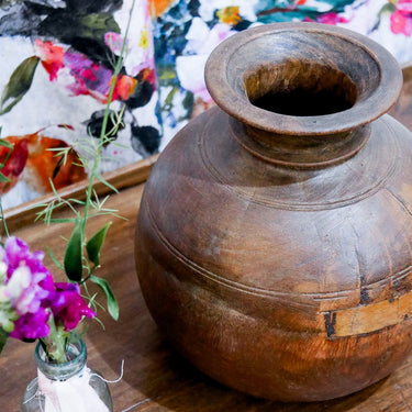 Vintage Wooden Butter Pot