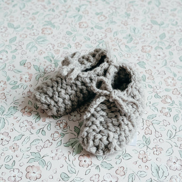 Weebits Chunky Knit Booties | Oatmeal Marle