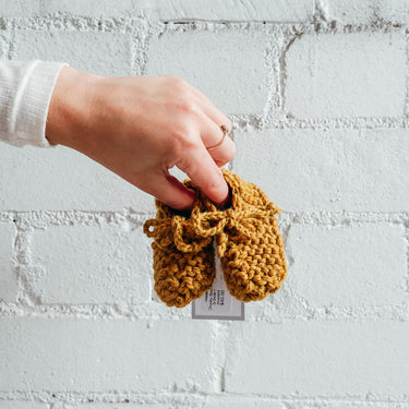 Weebits Chunky Knit Booties | Mustard